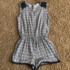 NWT Joey B Girls Black/White Romper